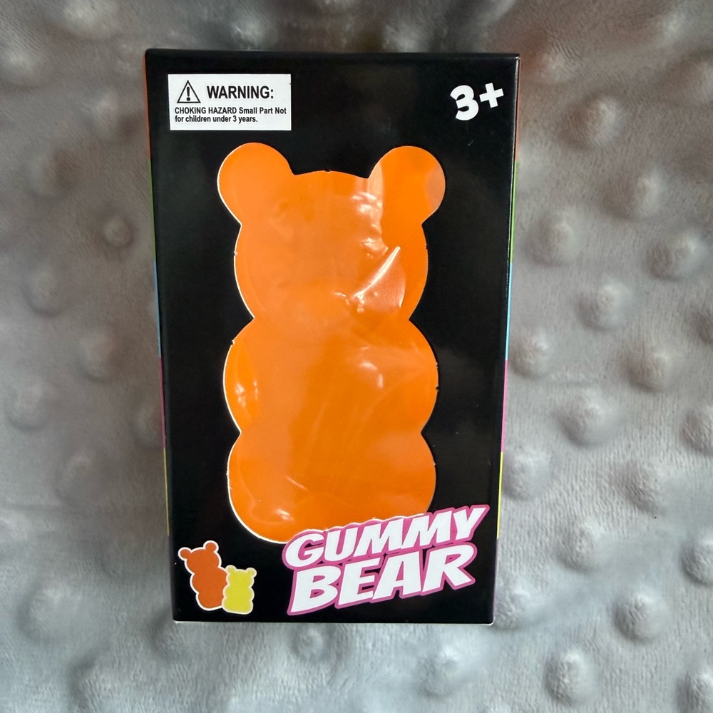 Viral Gummy Bear Squishy Fidget Toy - Orange - Brand New